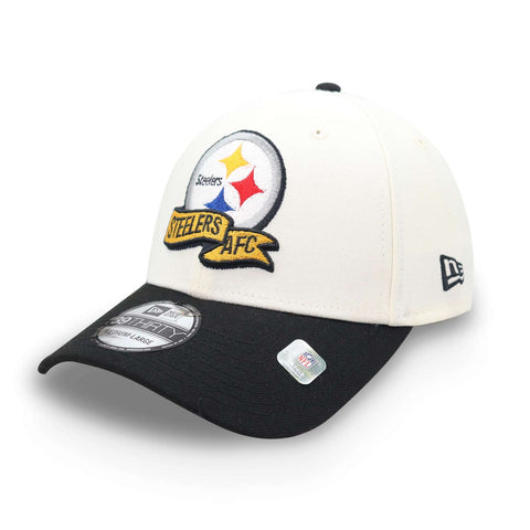 Gorra New Era 39 Thirty NFL Steelers Sideline Beige Cerrada