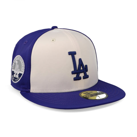 Gorra New Era 59 Fifty MLB Dodgers Satin E3 Azul Cerrada