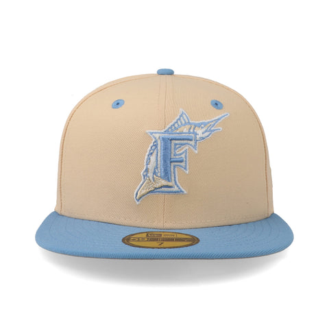 Gorra New Era 59 Fifty MLB Marlins Q323 Ice Latte Crema
