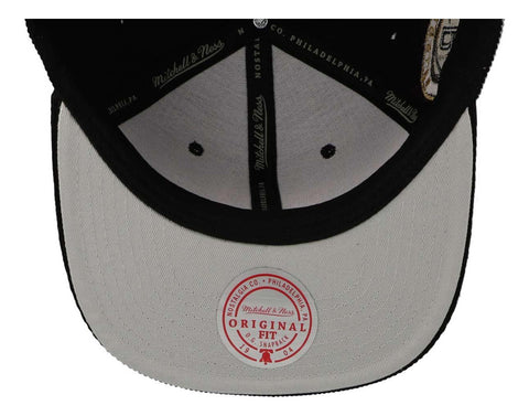 Gorra Mitchell & Ness Nba Cord Script Snapback Nets Negro Un