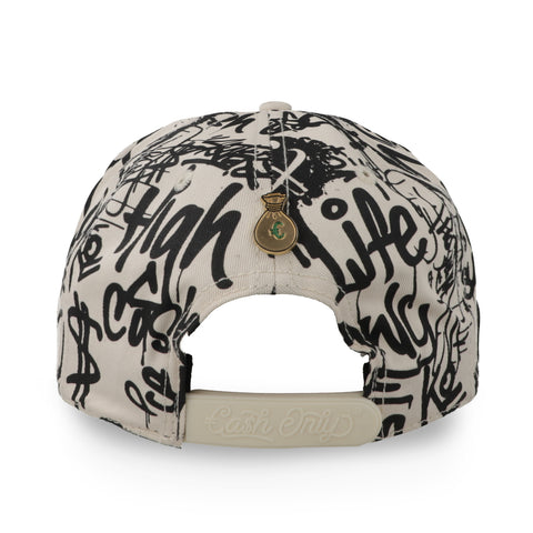 Gorra Cash Only Cross Graffiti Curve 1042 Blanco Unitalla