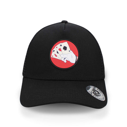 Gorra Problematic Chiquete Cartas Trucker Negro Unitalla