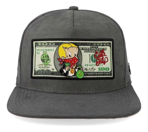 Gorra Cash Only Ricky Dolla 23 Gamuza Gris Unitalla