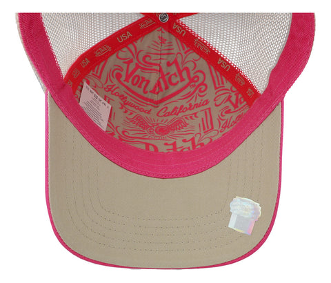 Gorra Von Dutch Hotpink And Cream Trucker Hot Rosa Unitalla