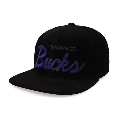 Gorra Mitchell & Ness NBA Cord Script Snap Bucks Negro Uni