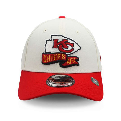 Gorra New Era 39 Thirty NFL Chiefs Sideline Beige Cerrada